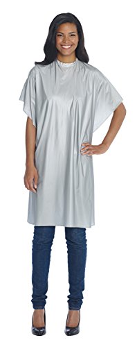 Diane Silver Shampoo Cape 36 x 54 Inches Waterproof Hair Salon Cover