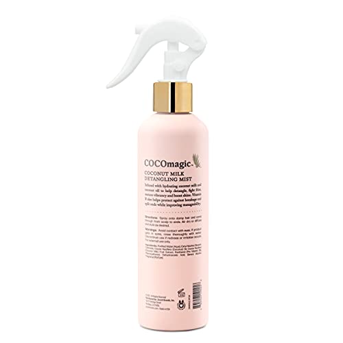 Cocomagic Coconut Milk Detangling Mist | Extra Moisturizing Leave-in Detangler | Restore Vibrancy and Boost Shine | Non-Greasy Formula | Paraben Free (8 oz)