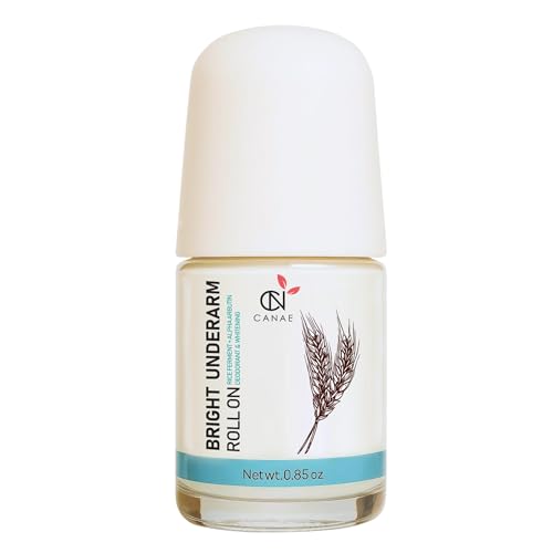 Natural Underarm Deodorant Roll-On with Alpha Arbutin & Rice Ferment, Aluminum-Free, Sensitive Skin, Travel Size
