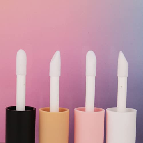 COSIDEA White 15PCS 10ml Lip Gloss Tube Set with Brush Applicator for DIY Lip Products