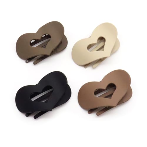 B.PHNE 4-Piece Matte Hair Claw Clips Set for Women - Non-Slip Grip
