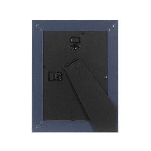Navy Blue 5x7 Picture Frame Set of 3 - Wooden Frames for 4x6 or 5x7 Photos