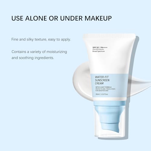 GROEI Water-Fit SPF50+ PA++++ Sunscreen Cream for Face & Daily UV Protection, 30ml