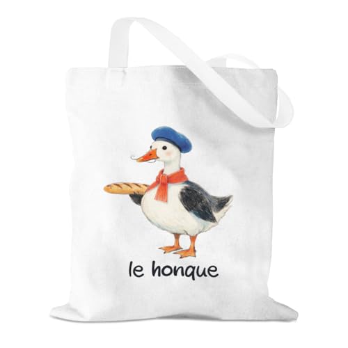 Funny Animal Canvas Tote Bag - Large Capacity Reusable Grocery Bag