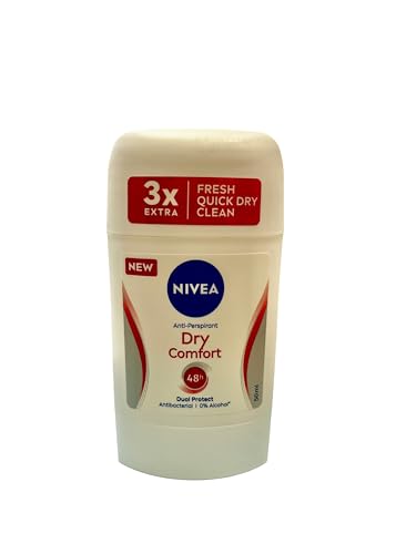 NIVEA Dry Comfort Antiperspirant Deodorant Stick 2-Pack, 50ml, Long-Lasting Freshness