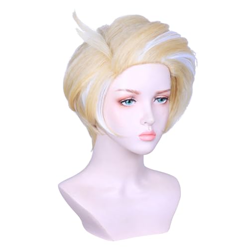 Blonde and White Cosplay Wig for Men - Premium Halloween Costume