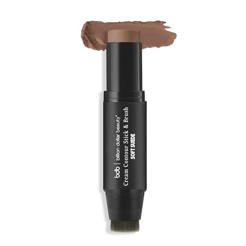 Billion Dollar Brows Soft Suede Contour Stick & Brush - Matte Bronzer for Face