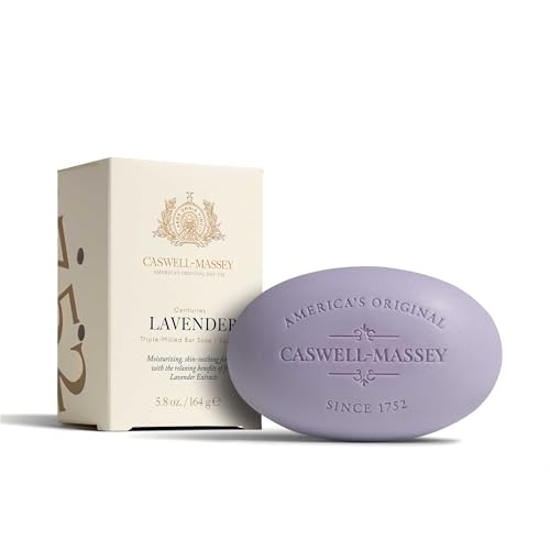 Caswell-Massey Lavender Bar Soap 5.8 oz – Triple-Milled, Plant-Based, Cruelty-Free