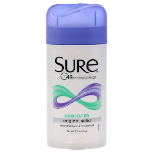 Sure Unscented Solid Anti-Perspirant Deodorant 2.7 oz Pack of 1 - Trusted All-Day Protection