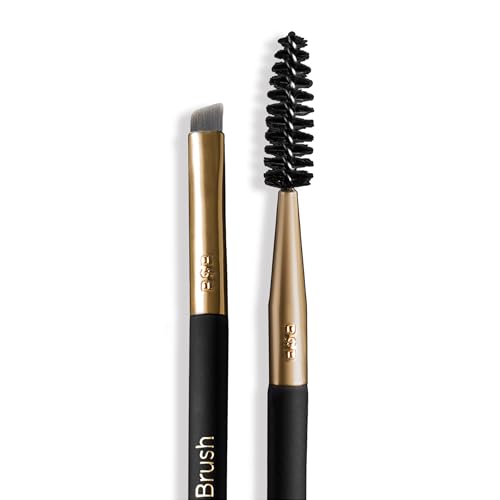 Dual-Ended Eyebrow Grooming Brush with Spiral Spoolie