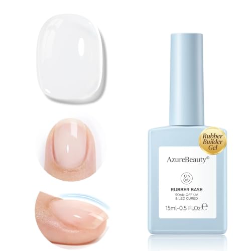 AZUREBEAUTY Rubber Base Builder Gel - 15ml Clear Nail Strengthener