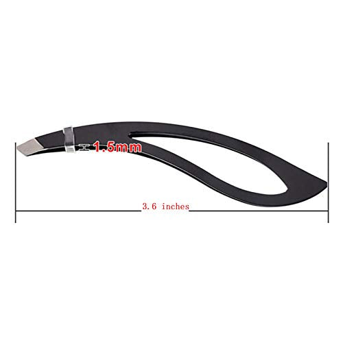 SZWENFA Stainless Steel Slant Tweezers for Eyebrow & Eyelash Hair Removal