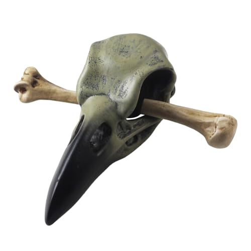 Gothic Raven Skull Hair Tie - Crow Resin Ponytail Holder for Halloween & Cosplay