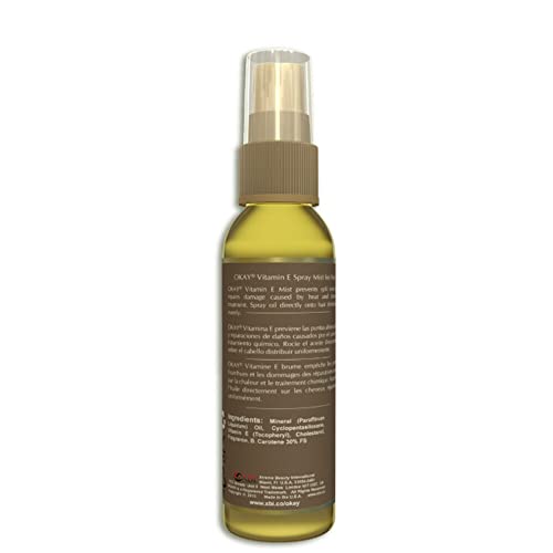 OKAY Vitamin E Hair Spray Mist - Prevents Split Ends & Repairs Damage, 2oz