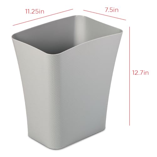 Clorox Textura Slim Trash Can - 3.1 Gallon Compact Waste Basket