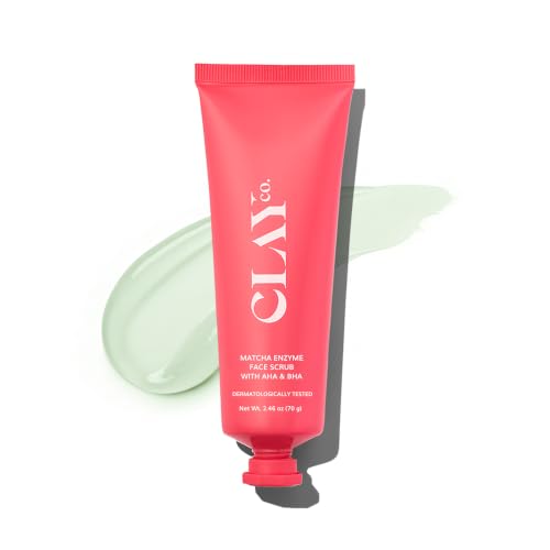 CLAYCO Matcha Enzyme Face Scrub with AHA & BHA - Gentle Exfoliating Mask