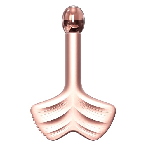 HAZUU Stainless Steel Gua Sha & Face Roller Set Leaf Shape - Anti-Aging Facial Massage Tools