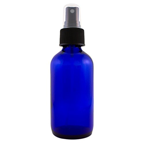 GreenHealth 4 fl oz Cobalt Blue Glass Spray Bottles with Black Dispensers — Pack of 6
