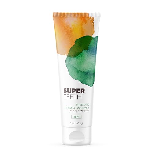 SuperTeeth Hydroxyapatite Toothpaste - Fluoride-Free Mint Formula for Kids & Adults