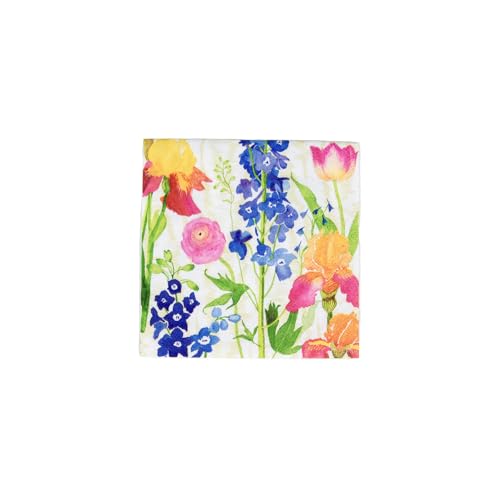 Caspari Summer Garden Paper Cocktail Napkins - 20 Pack, Eco-Friendly
