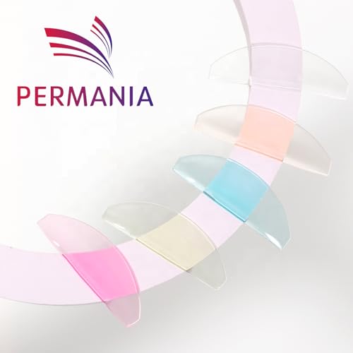 PERMANIA Clear Flat Lash Lift Shields for No.1 Perm Softening Eyelash Lift Pads, Salon Use