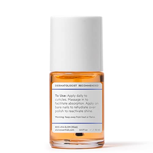 Elon Cuticle Oil with Almond, Jojoba & Vitamin E - 0.5 oz Nail Treatment