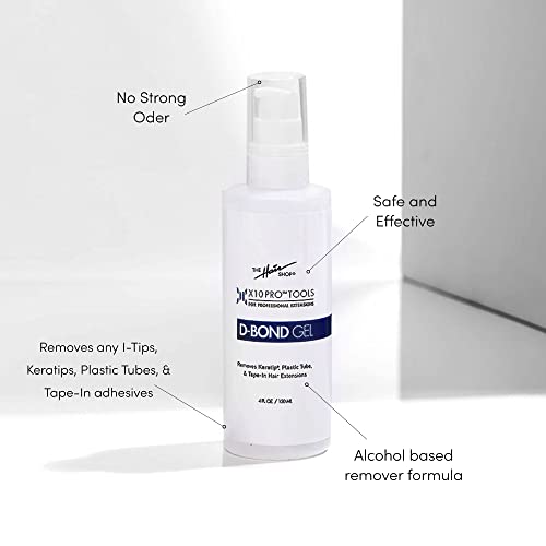 The Hair Shop D Bond Gel Remover for Keratin Glue and Tape-In Extensions, 4 oz