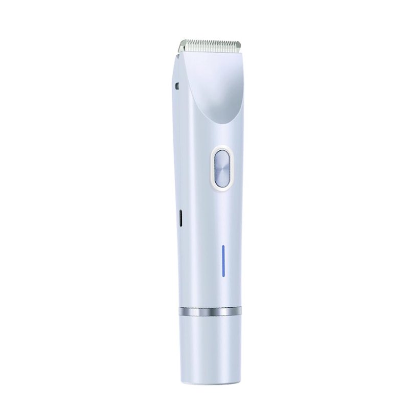Bikini Trimmer for Women 2 in 1 Dual Head - IPX7 Waterproof Painless Electric Razors for Beauty, Pubic Hair, Face, Legs & Underarms– Portable Cordless Shaver with Fast Charging, Easy Cleaning (Blue)