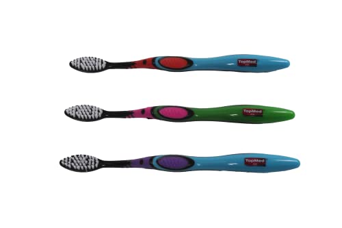 TOPMED ETS Smokers Toothbrush, Extra Hard Bristles, 6-Pack