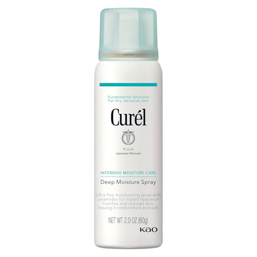 Curel Deep Moisture Spray - Hydrating Face & Body Moisturizer, 2 fl oz