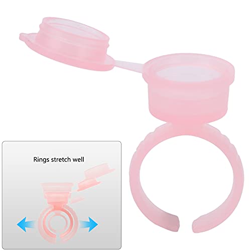 100pcs Disposable Ink Pigment Rings for Eyelash Extensions & Microblading