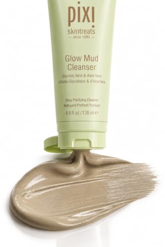 Pixi Glow Mud Cleanser with 5% Glycolic Acid - Deep Pore Exfoliating Wash