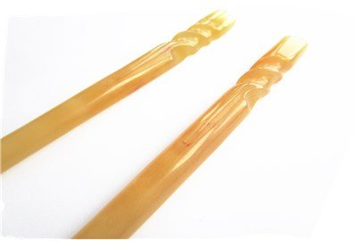 Myhsmooth Handmade Organic Sheep Horn Hair Sticks 7-inch Set, Natural Hair Accessories