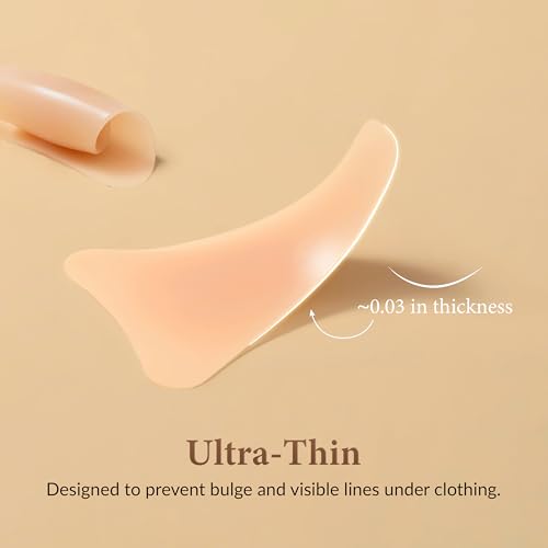 Dephale Silicone Camel Concealer Toe Pads 2-Pack for Swimwear & Leggings