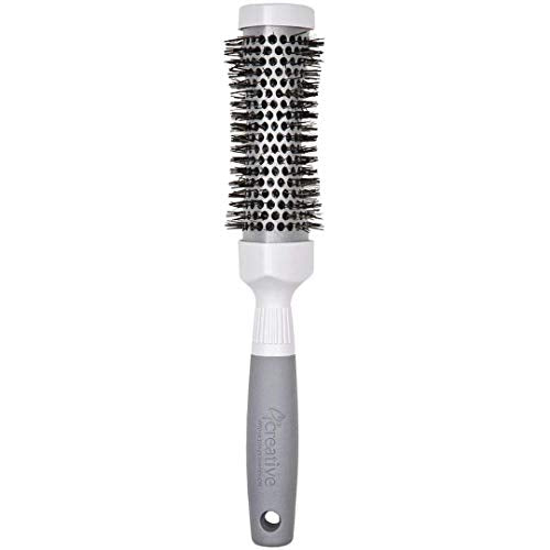 Creative Hair Brush Silver Nano Ceramic 1.5" Small Contour Nylon Boar Bristle 1 Oz - Variation