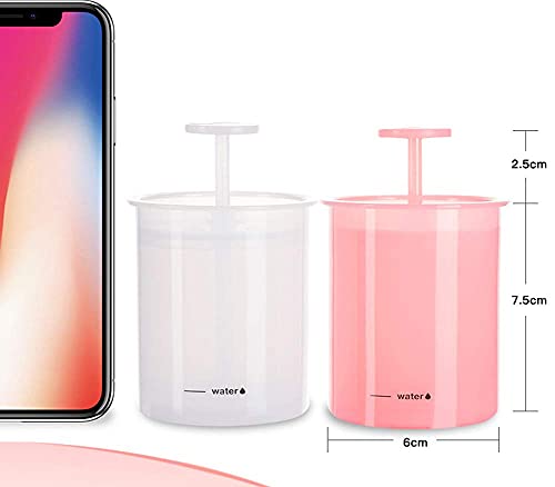 KOVCOAP 0.5oz Pink & White Foam Maker for Face Wash - 2 Pack, Marshmallow Skin Care Tool