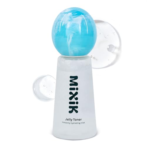 MIXIK Jelly Toner Spray for Face - Full Size Unscented Hydrating Facial Mist with Rose Water & Avocado Oil (80ml)