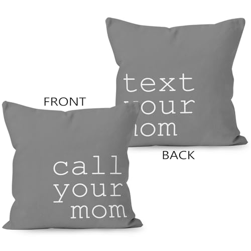 Reversible Linen Throw Pillow Cover 18x18 for Home Decor