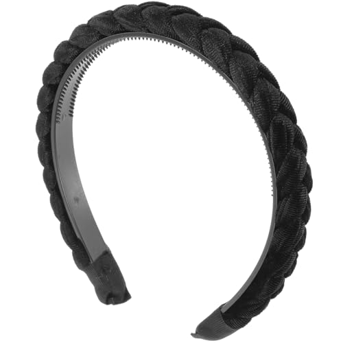 Beaupretty Vintage Braided Suede Headband for Women - Wide, Twisted Hair Hoop