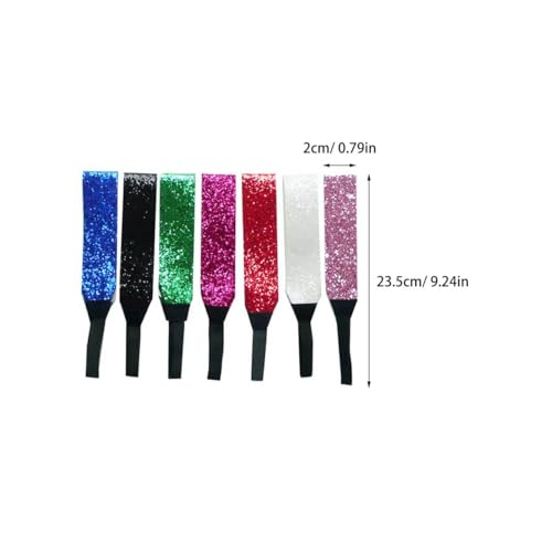7pcs Sparkly Elastic Hair Bands for Women – Vibrant Headwear