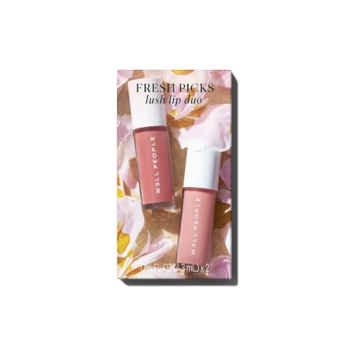 Well People Fresh Picks Lip Oil Duo Kit - Soft Peony & Rosebud, 0.14 Fl Oz Each