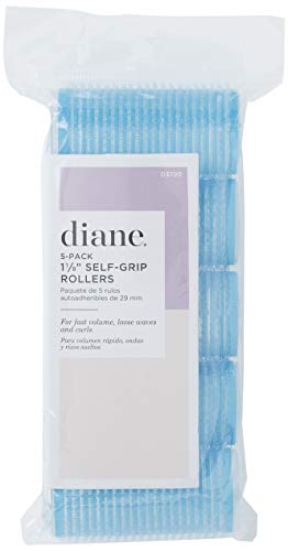 Diane Self Grip Rollers - Blue, 1 1/8” Size, 5 Pack