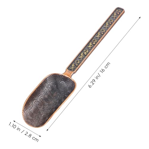 Kichvoe Vintage Copper Tea Scoop - 6.29-Inch Measuring Spoon for Loose Leaf Tea & Coffee
