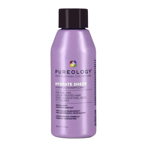 Pureology Hydrate Sheer Shampoo - Lightweight Vegan Shampoo for Fine Color-Treated Hair