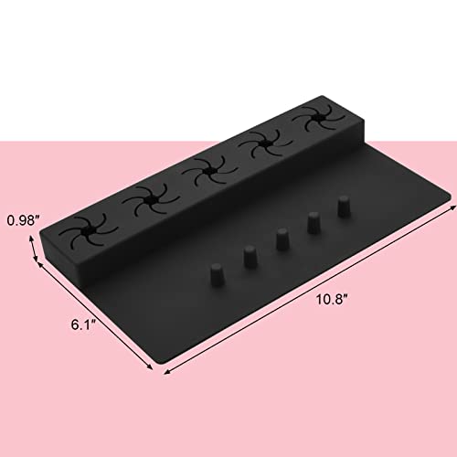 Beautyflier Soft Silicone Nail Polish Bottle Holder - Black Organizer