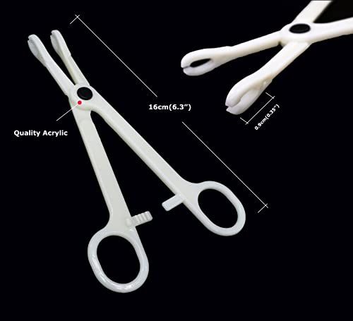 HuoHuo TN017-8PCS Disposable Piercing Forceps Clamp Set for Ear Navel Lip Tongue Nose Piercing