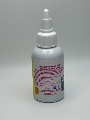Natural Hair Growth Oil for Thicker Edges - Fast-Acting Formula with Castor Oil & Aloe Vera
