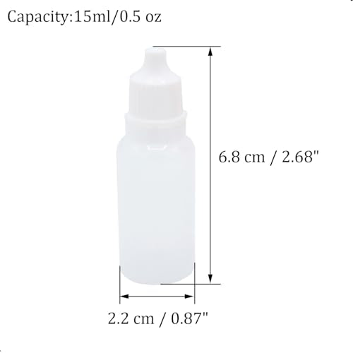2 Pack 15ml Plastic Dropper Bottles - Refillable Travel Containers