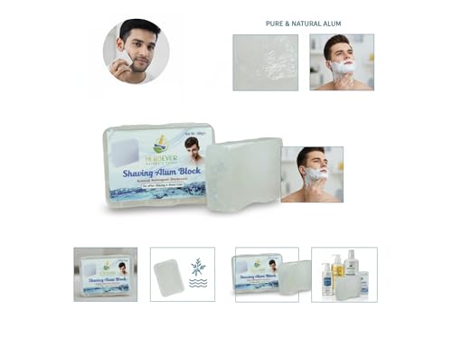 Natural Unscented Aftershave Alum Block for Sensitive Skin - 100g