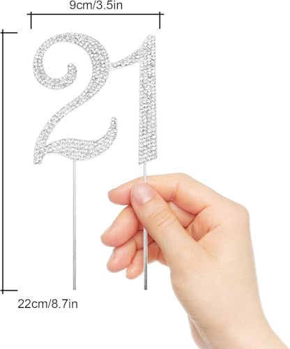 21st Birthday Cake Topper - Bling Crystal Rhinestone Keepsake